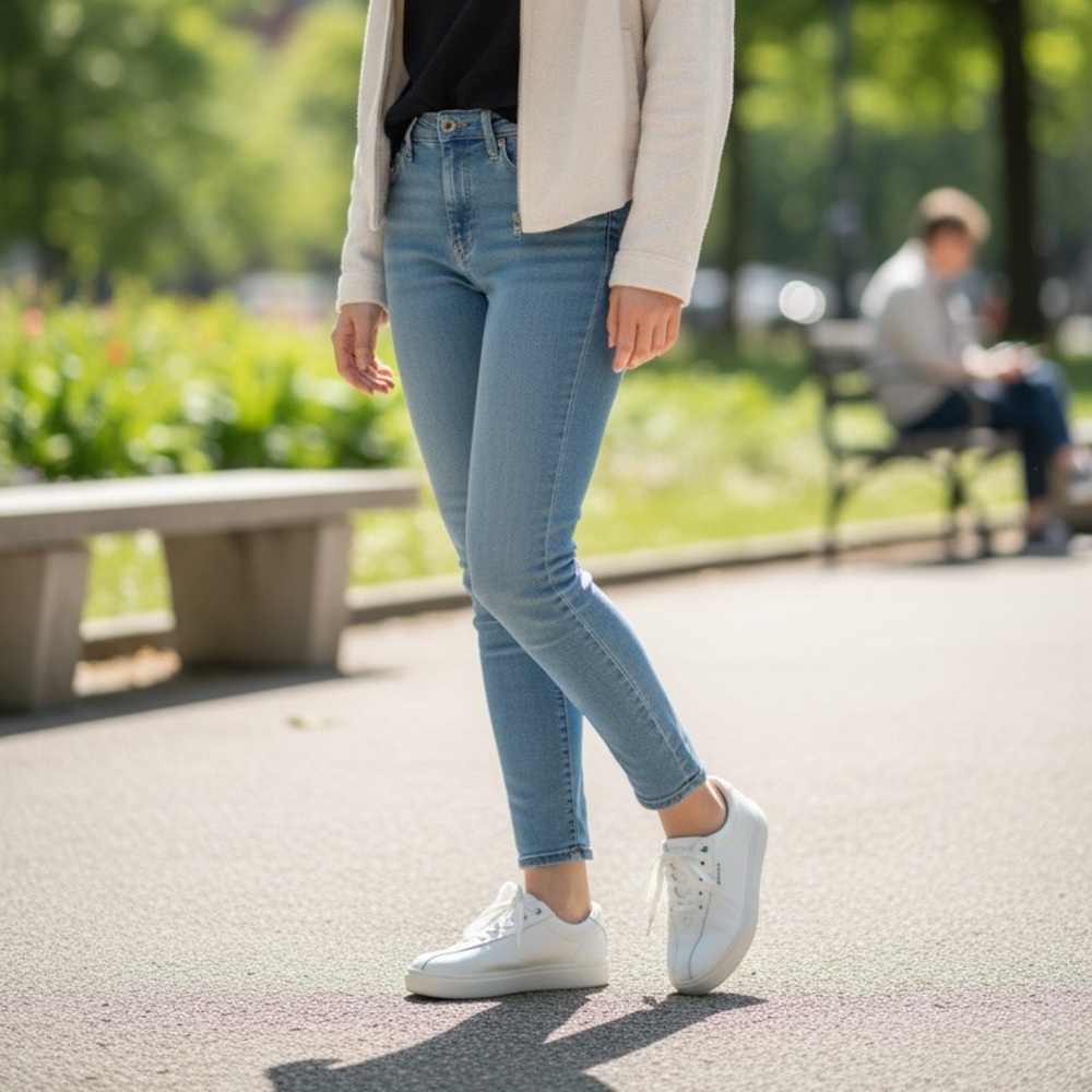 Easy Spirit Classic White Women's Sneakers